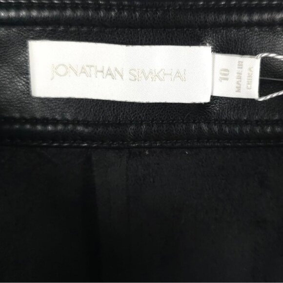 NWT JONATHAN SIMKHAI Faux Leather Wide Leg Pants STYLE 522-4058-V Jamie Size 10 - Picture 4 of 15